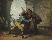 Francisco de Goya Friar Pedro Wrests the Gun from El Maragato Sweden oil painting artist